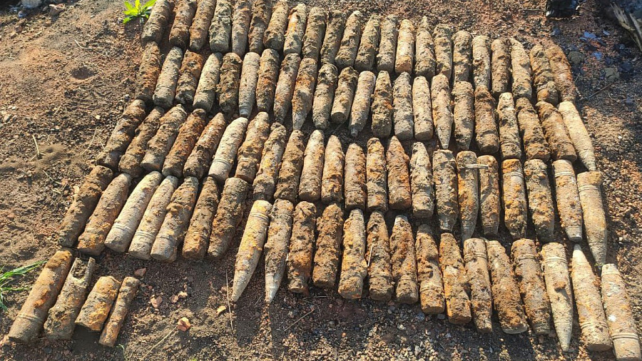 В Краснодаре на стройке нашли более 120 боеприпасов ВОВ