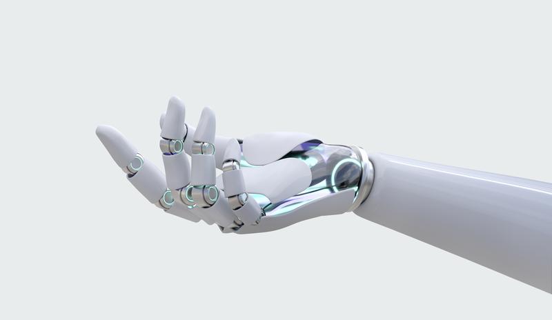 Bitrix 175812: fon_vid_sboku_ruki_robota_predstavlaa_zest_tehnologii.jpg