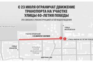 Движение ограничат на улице 40-летия Победы в Краснодаре до сентября
