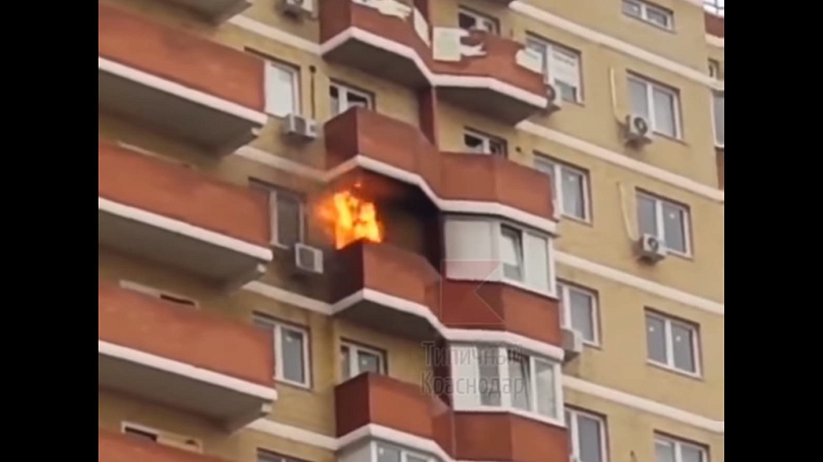 В Краснодаре в доме, где мужчина разжег мангал в квартире, на следующий день произошел пожар на балконе