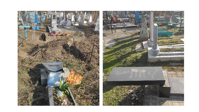 В Адыгее ищут вандалов, разрушивших 25 надгробий на кладбище