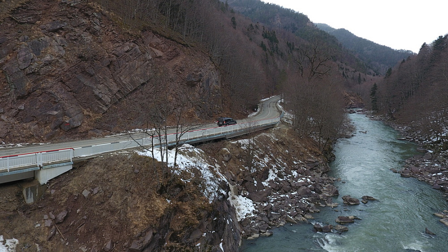 В Адыгее укрепят горный участок трассы А-159 на подъезде к Кавказскому заповеднику