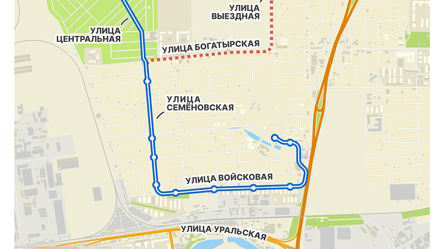 В Краснодаре изменится схема движения автобусного маршрута № 19