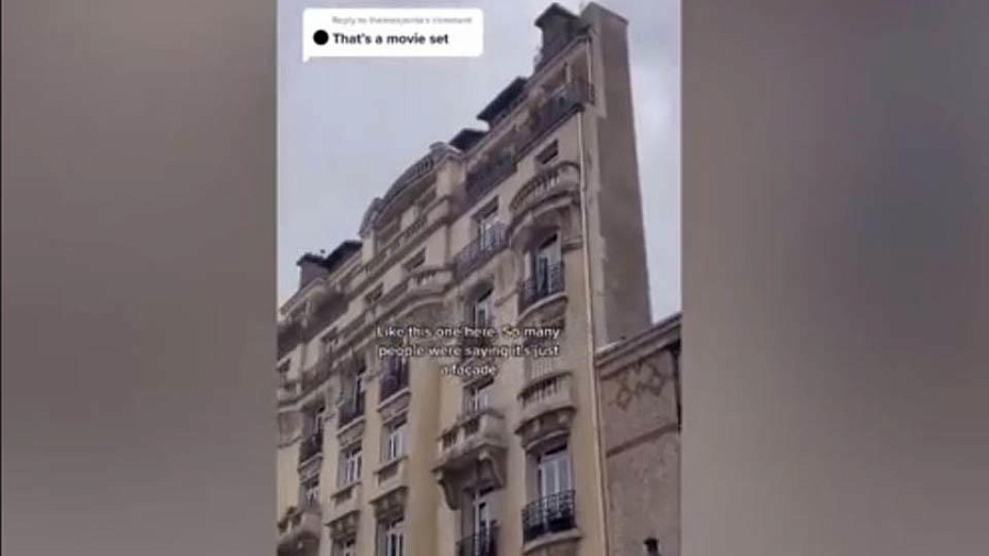 Оптическая иллюзия с «худым» домом в Париже озадачила пользователей Сети