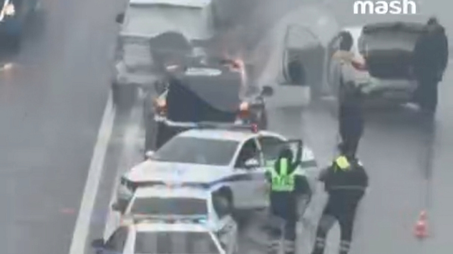 В центре Москвы вспыхнула машина бывшего вице-президента «Росгосстраха» Игоря Мировского