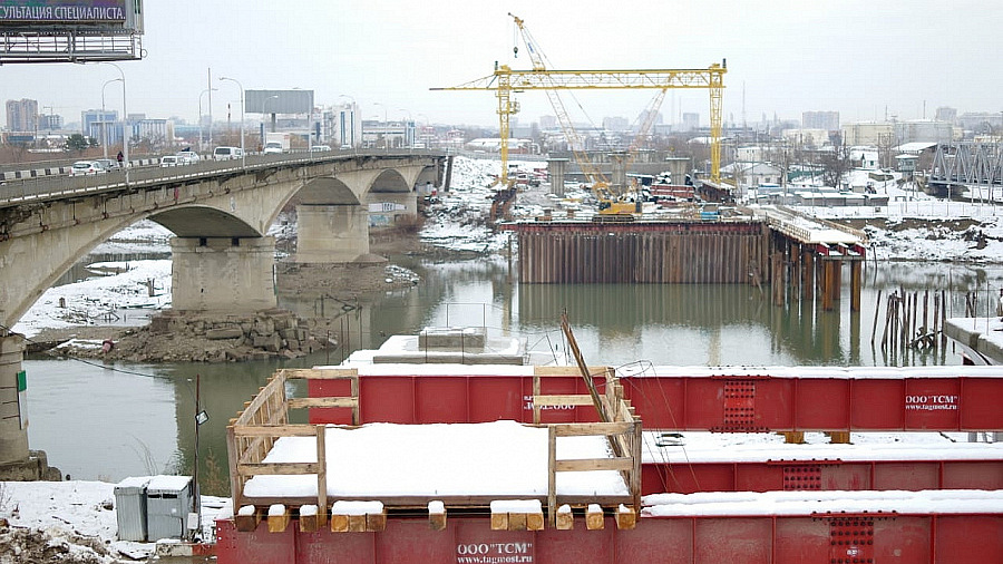 В Краснодаре завершили первый этап строительства дублера Яблоновского моста