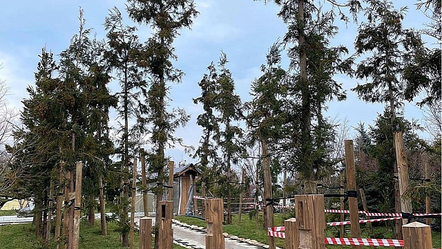В Краснодаре в парке Галицкого заморозили строительство японского сада