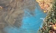 В сочинской реке Хосте местные жители заметили голубую жидкость