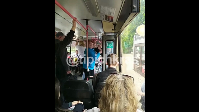 В Краснодаре пьяный пассажир устроил драку с кондуктором троллейбуса (ВИДЕО)