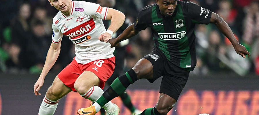 «Краснодар» минимально обыграл   московский «Спартак» и остался лидером РПЛ 