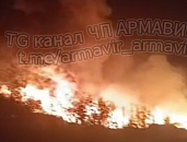Под Армавиром потушили ночной пожар