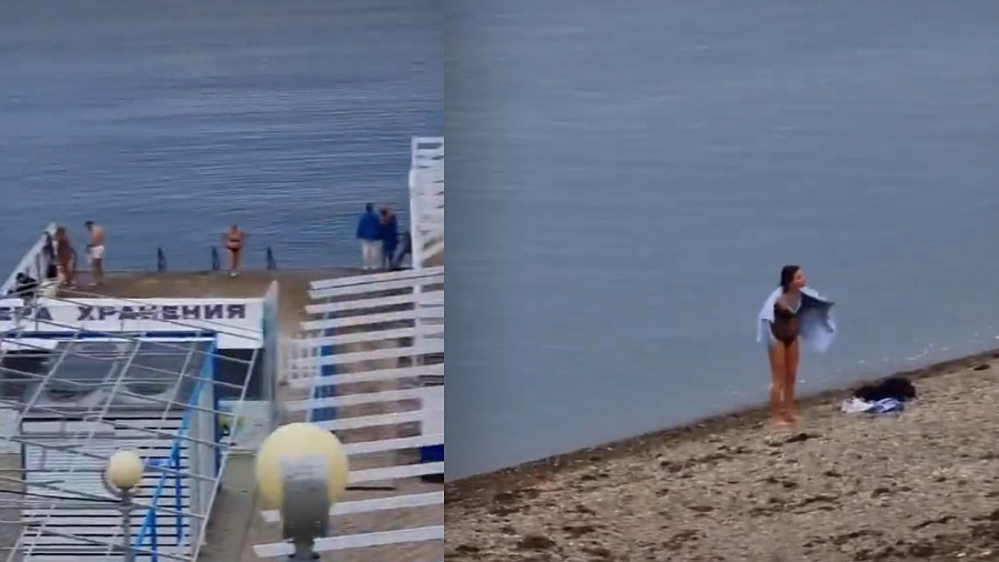 Блогер из Анапы показал купающихся в Черном море, несмотря на похолодание и пасмурную погоду
