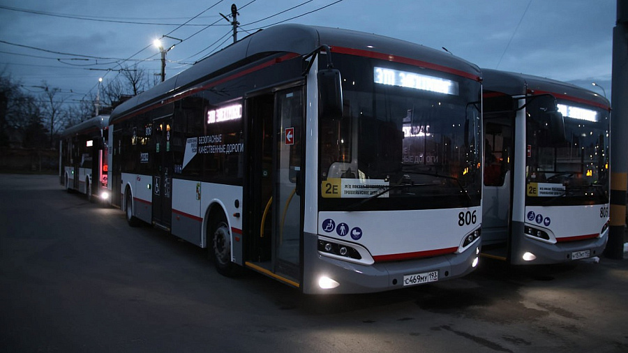 В Краснодаре впервые запустили электробусы «Volgabus»