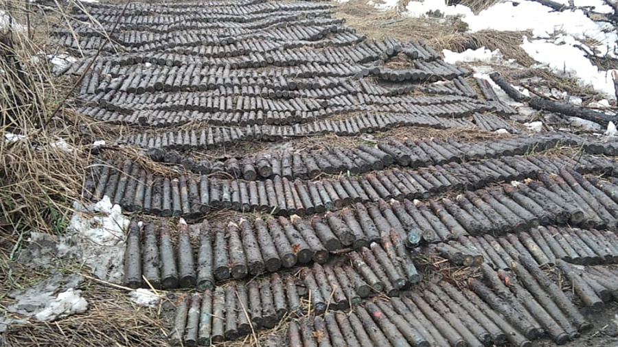 В Краснодарском крае обезвредили крупный схрон со снарядами времен ВОВ