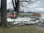 Бетонную площадку у Старой Кубани на Гидрострое демонтируют после жалоб