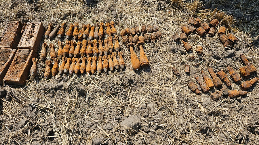В Крымском районе взрывотехники обезвредили свыше 800 боеприпасов времен ВОВ