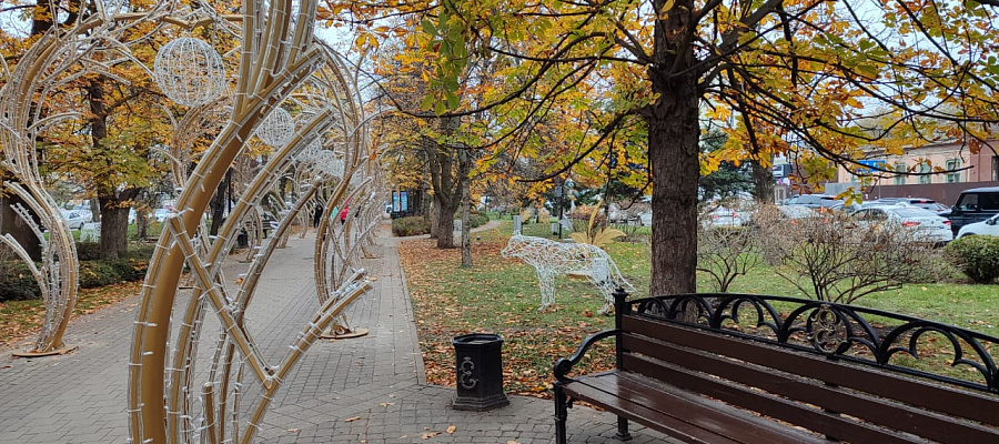 «Это же для вас»: мэр Краснодара призвал не вредить новогодней иллюминации на Александровском бульваре