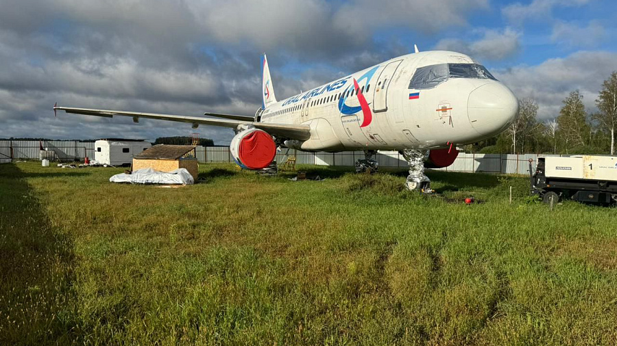 В Новосибирской области начали разбирать самолет рейса «Сочи – Омск», который приземлился в пшеничном поле