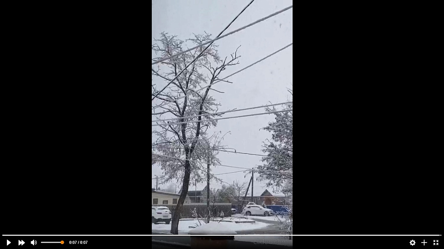 Первый снег выпал в двух районах Краснодарского края (Видео)