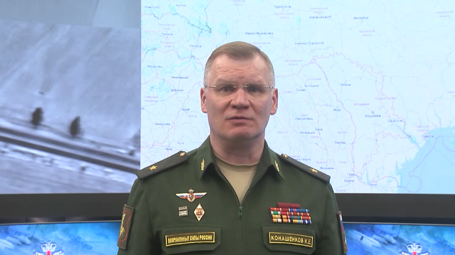 Минобороны РФ опубликовало видео вечернего брифинга по спецоперации на Украине (20.04.2022 г.)