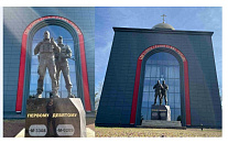 Появились фото установленного памятника Евгению Пригожину и Дмитрию Уткину в Горячем Ключе