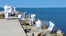 С побережья Кубани вывезли 161 тысячу тонн грунта с мазутом после ЧП с танкерами