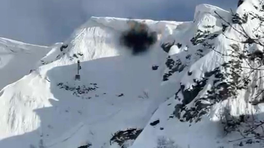 Взрыв в горах Сочи попал на видео