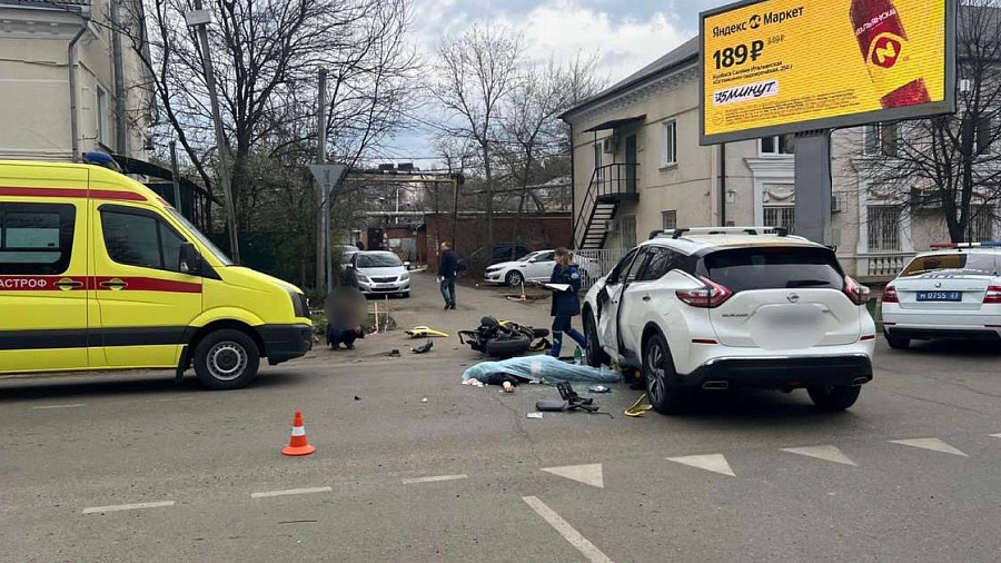 В Краснодаре 32-летний мотоциклист погиб при столкновении с иномаркой