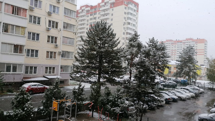 В конце рабочей недели в Краснодаре  вновь  ожидается мокрый снег и резкое похолодание