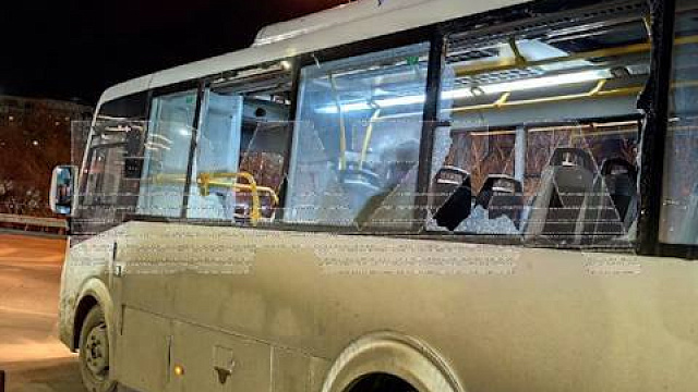В Краснодаре беспилотник взорвался возле автобуса с пассажирами  