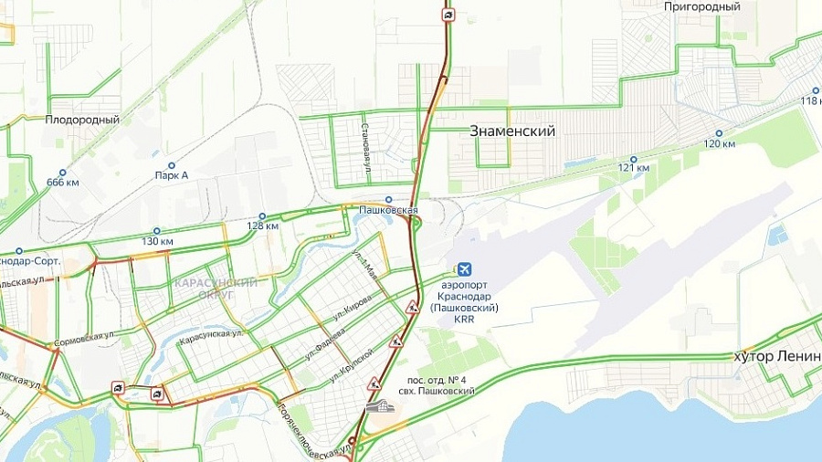 Десятикилометровая пробка парализовала Восточный обход Краснодара