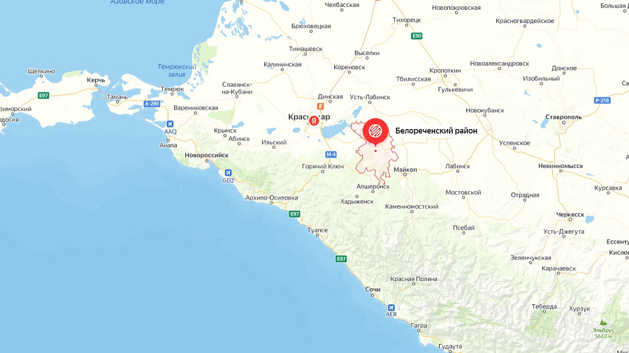 В Белореченском районе 29 октября произошло землетрясение магнитудой 4,2