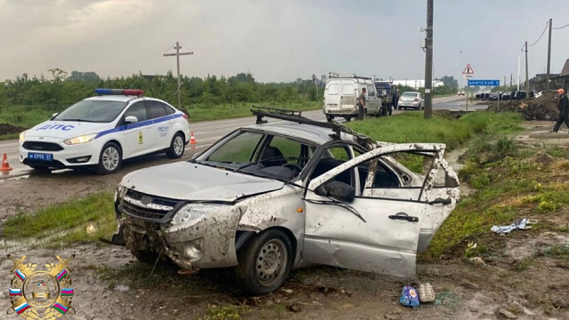 Авария в непогоду: в Северском районе легковушка врезалась в ЛЭП и опрокинулась  