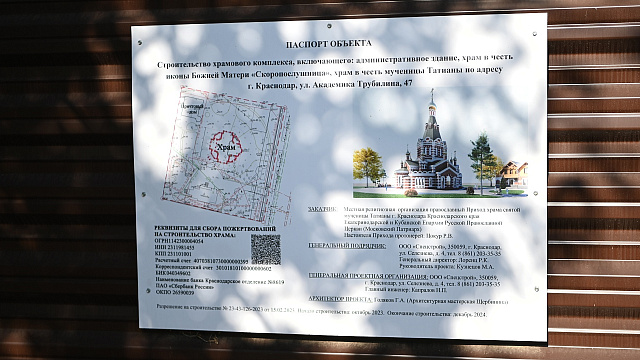 Новый православный храм начали возводить на территории КубГАУ в Краснодаре