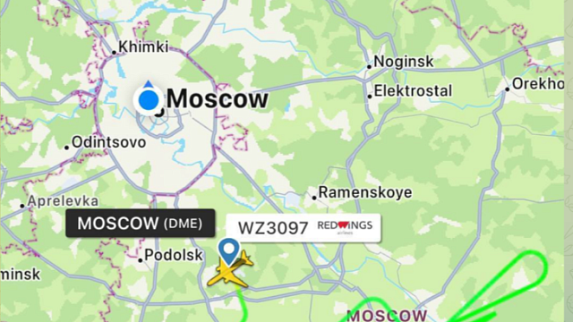  Самолет Red Wings больше часа кружил над Ступино, экипаж подал тревожный код 