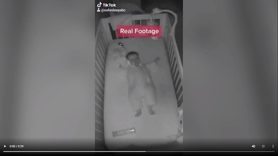 В Сети набирает популярность пугающий ролик, снятый видеоняней в комнате младенца