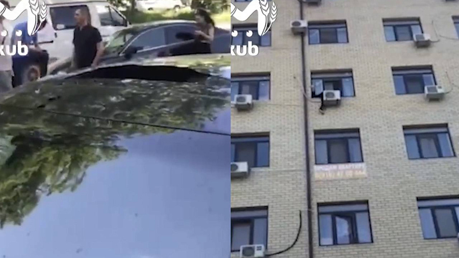 В Анапе неадекватный 20-летний парень с бутылкой попытался спуститься с 5 этажа через окно и разбил «Porsche»