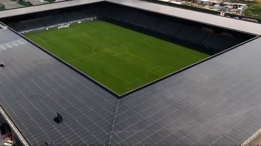 В Краснодаре сняли на видео с высоты птичьего полета новый стадион Галицкого