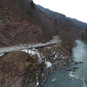 В Адыгее укрепят горный участок трассы А-159 на подъезде к Кавказскому заповеднику