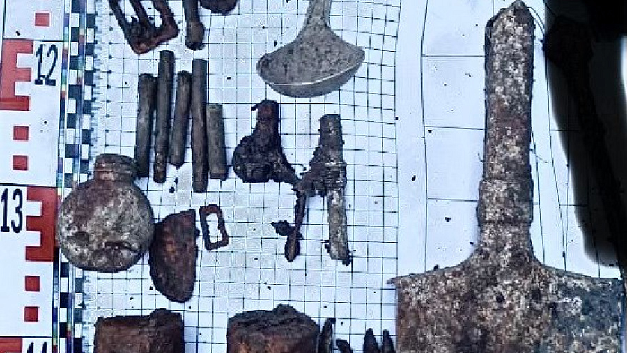 В Крымском районе обнаружены останки красноармейца, погибшего во время ВОВ 