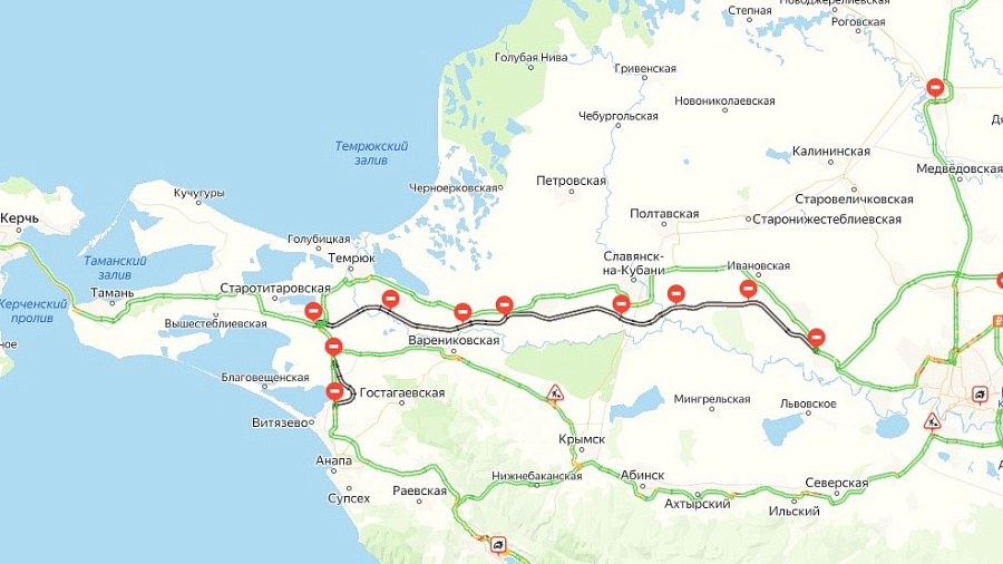 В «Яндекс Картах» появилась новая трасса от Краснодара до Крымского моста