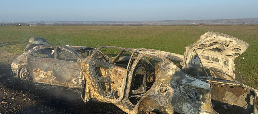 На Кубани произошло огненное ДТП с четырьмя погибшими