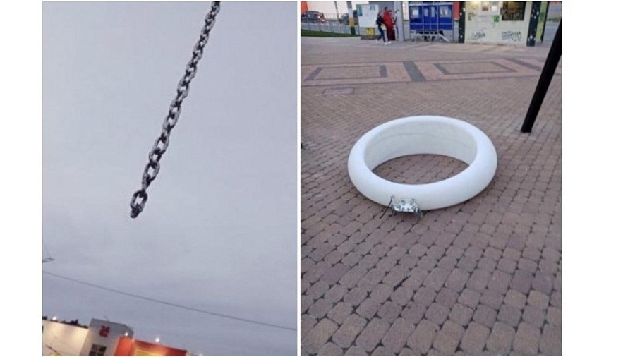 В Новороссийске новые качели-кольца не простояли и суток, оборвавшись вместе с детьми