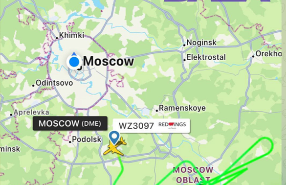  Самолет Red Wings больше часа кружил над Ступино, экипаж подал тревожный код 