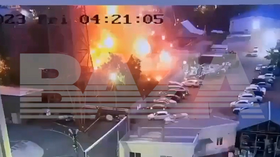 Момент крушения беспилотника в центре Краснодара попал на видео