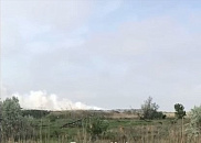 Крупный пожар разгорелся на мусорном полигоне в Краснодарском крае из-за выброса метана