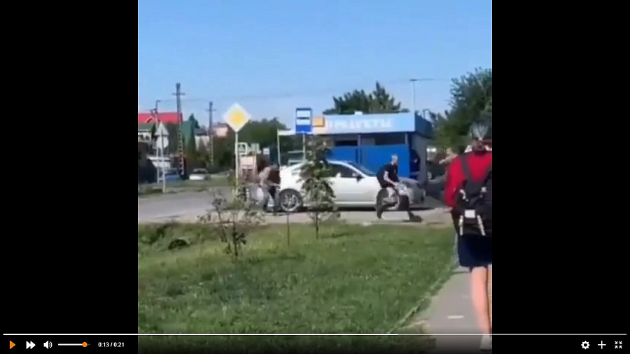 В Ростовской области около школы пьяный мужчина с тесаком бросался на детей ВИДЕО