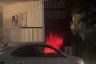В Краснодаре на улице Невкипелого ночью вспыхнул пожар