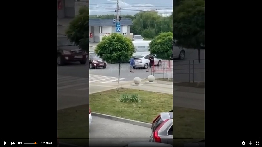 Драка маршрутчика и автомобилиста на дороге в Новороссийске попала на видео
