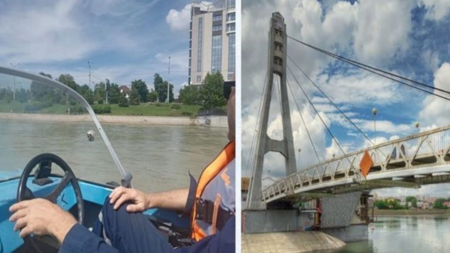 В Краснодаре спасли пьяного мужчину, тонувшего рядом с Мостом Поцелуев